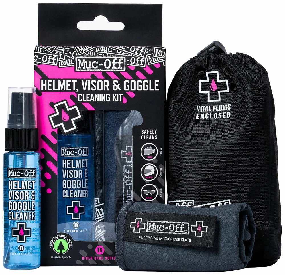 Muc-Off Kit De Nettoyage Pour Casque, Visière Et Lunettes 1 Muc-Off Kit De Nettoyage Pour Casque, Visière Et Lunettes