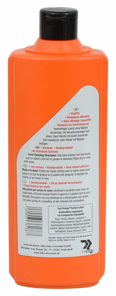 Permatex Nettoyant Pour Les Mains Fast Orange Avec Pierre Ponce 440ml 2 Permatex Nettoyant Pour Les Mains Fast Orange Avec Pierre Ponce 440ml – Image 2