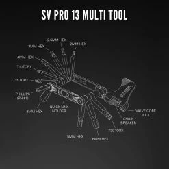Lezyne SV PRO 13 Multitool 5 Lezyne SV PRO 13 Multitool -Magasin de nettoyants Ballistol lezyne 1 MT SVPRO 13T06 SV PRO 13 Multitool 3